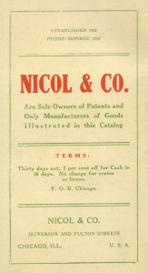 NICOL CIRA 1900 - INSIDE COVER