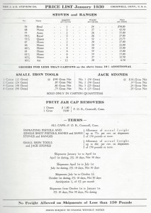 STEVENS 1930 PRICE SHEET - PG 2 